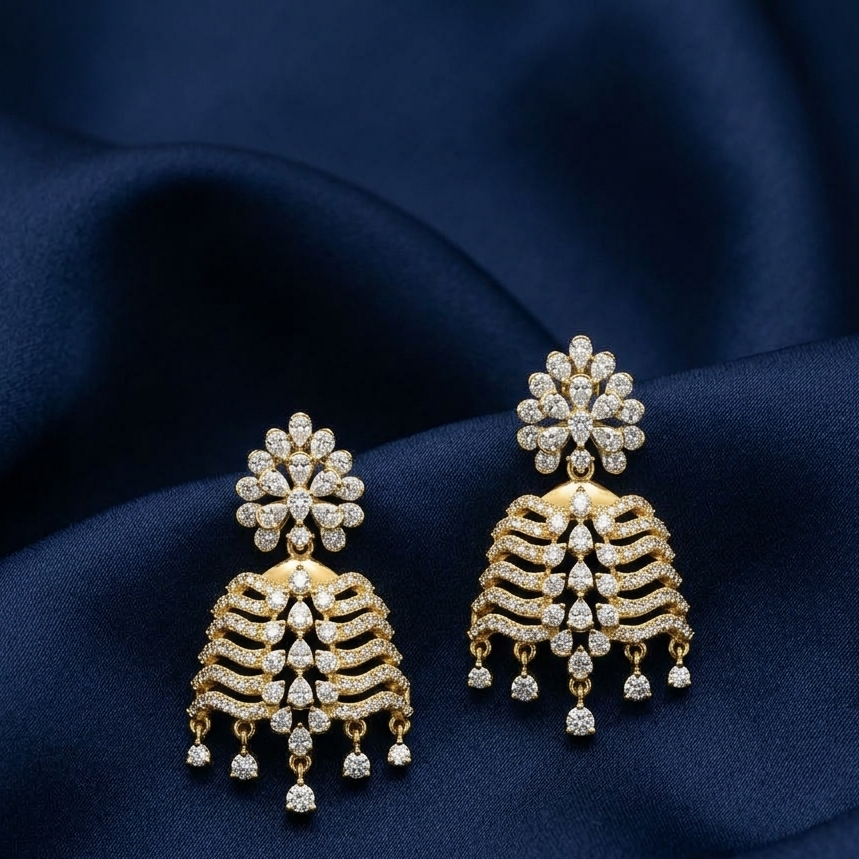Elegant Double-Halo Diamond Earrings - 3