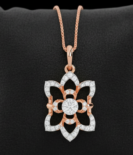 Glamorous Diamond Pendant Necklace