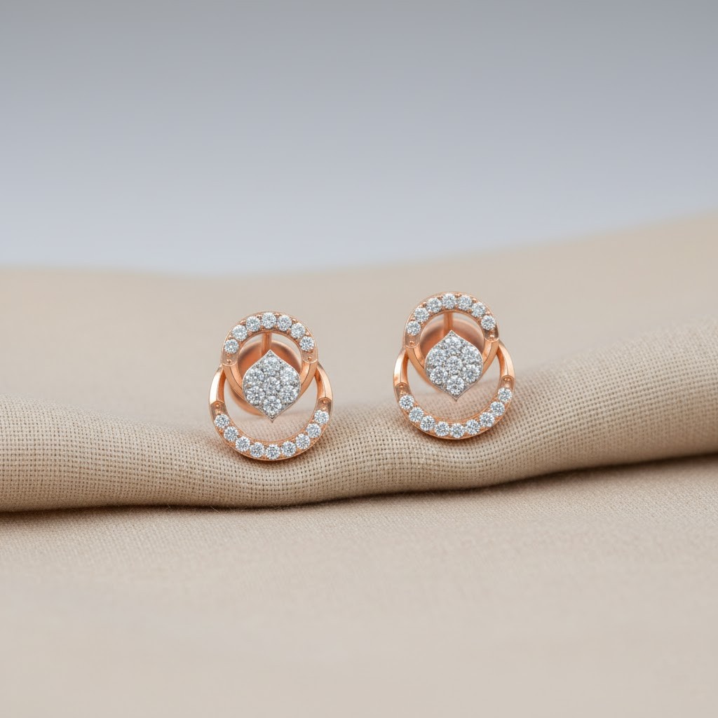Trendy Elegant Diamond Studs