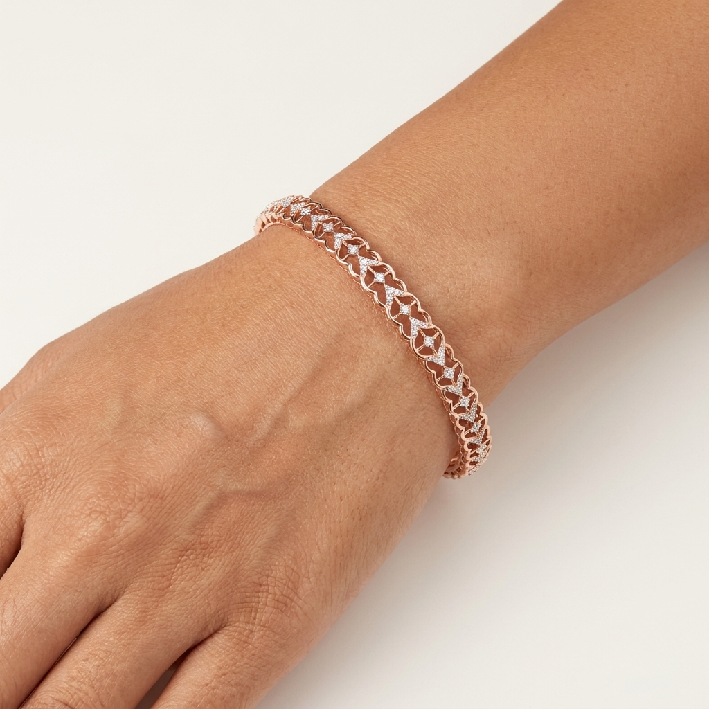 Office Wear Diamond Bangles - 3