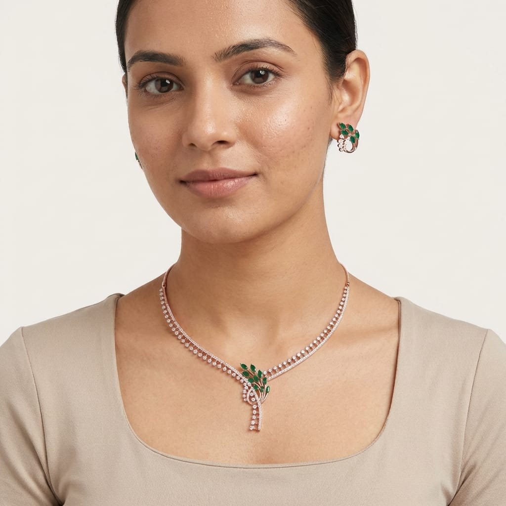 Imperial Diamond Glow Necklace Set