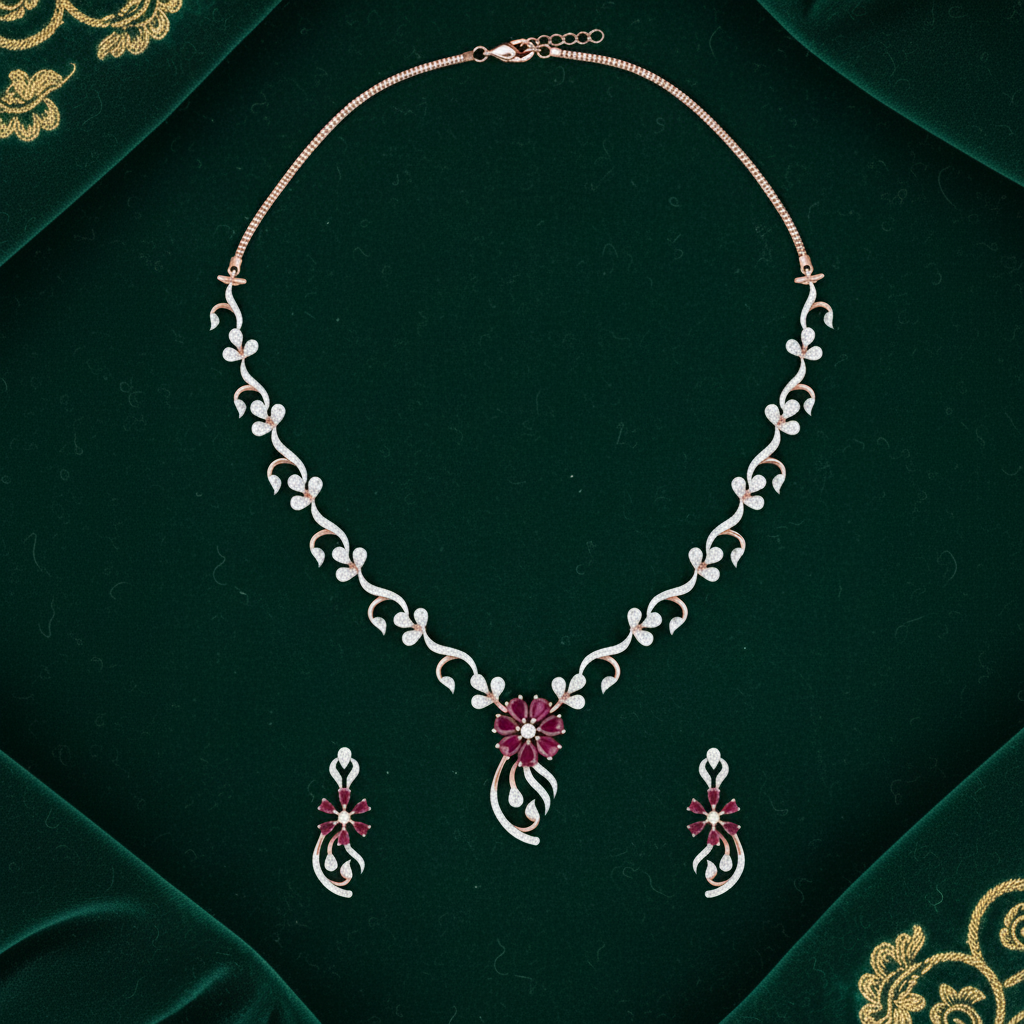 Sunset Diamond Elegance Necklace Set