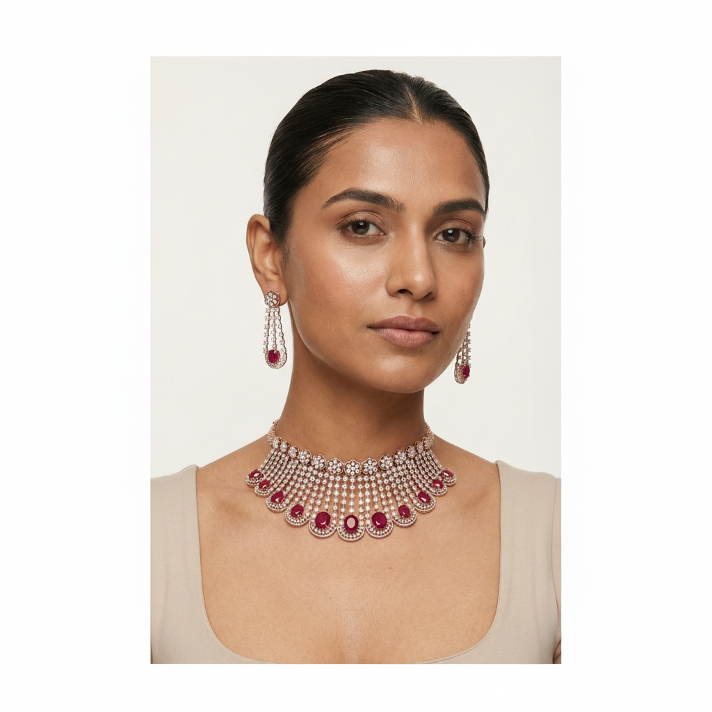 Wedding Elegance Diamond Necklace Set - 4