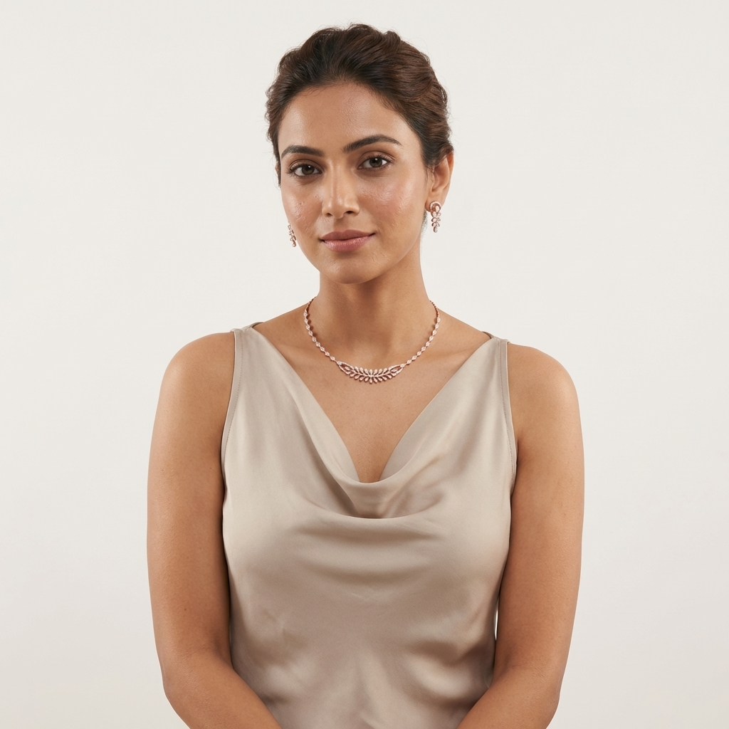 Regal Diamond Dazzle Necklace Set - 4