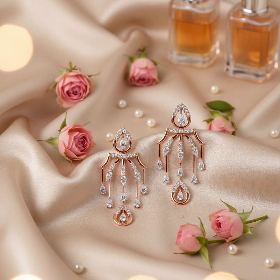 Illusion Glow Diamond Dangler Earrings
