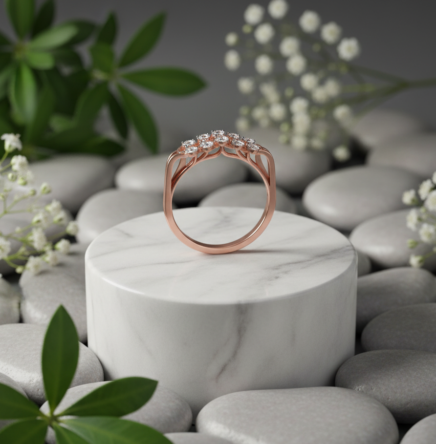 The Dewdrop Cascade Ring