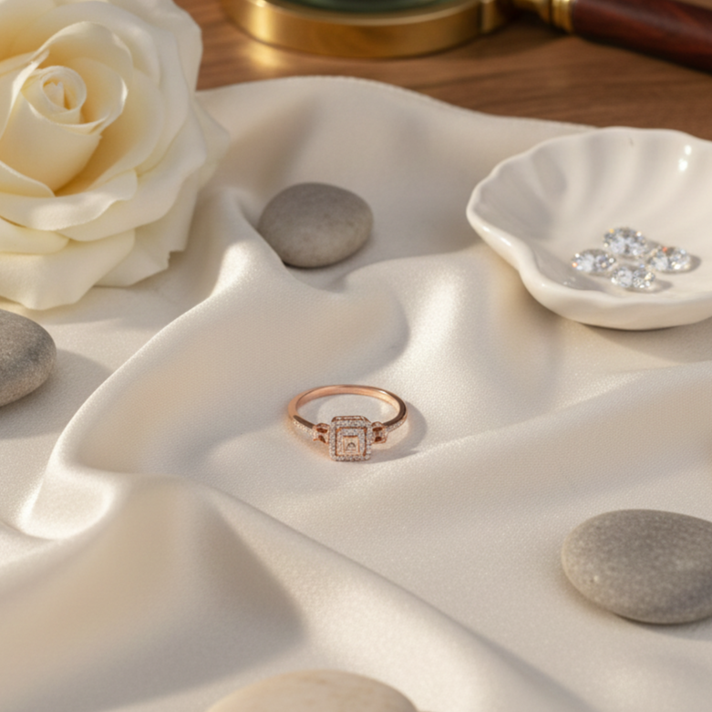 Crown Bloom Diamond Ring