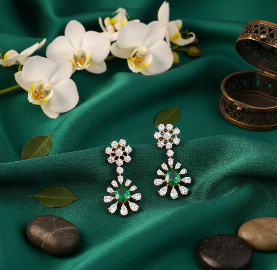 Prestige Shine Diamond Danglers - 3