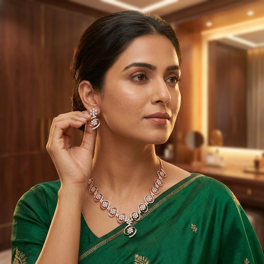 Classic Diamond Dazzle Necklace Set