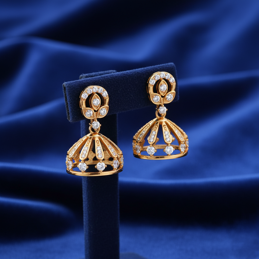 Timeless Diamond Jhumki Design
