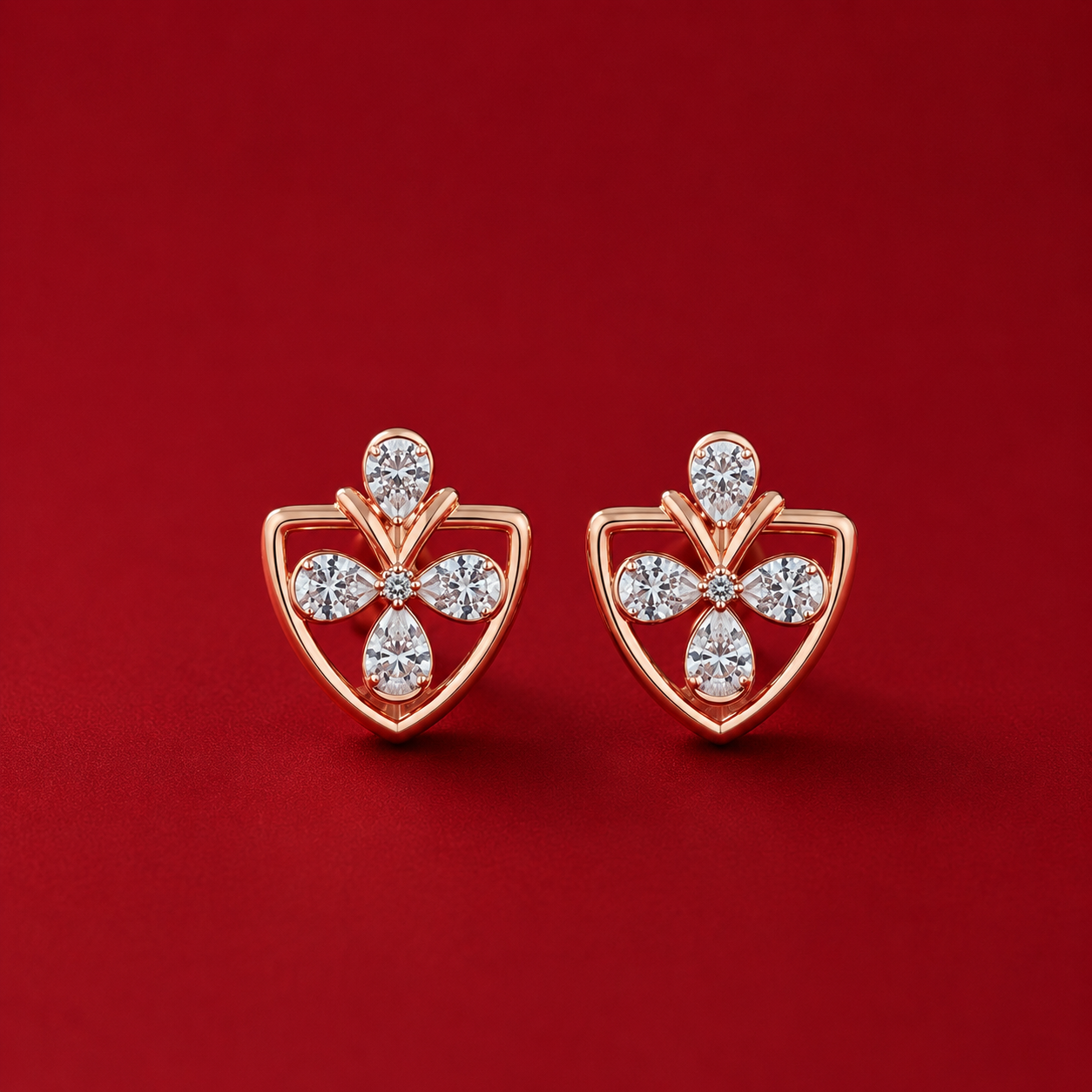 Classic Style Diamond Stud Earrings