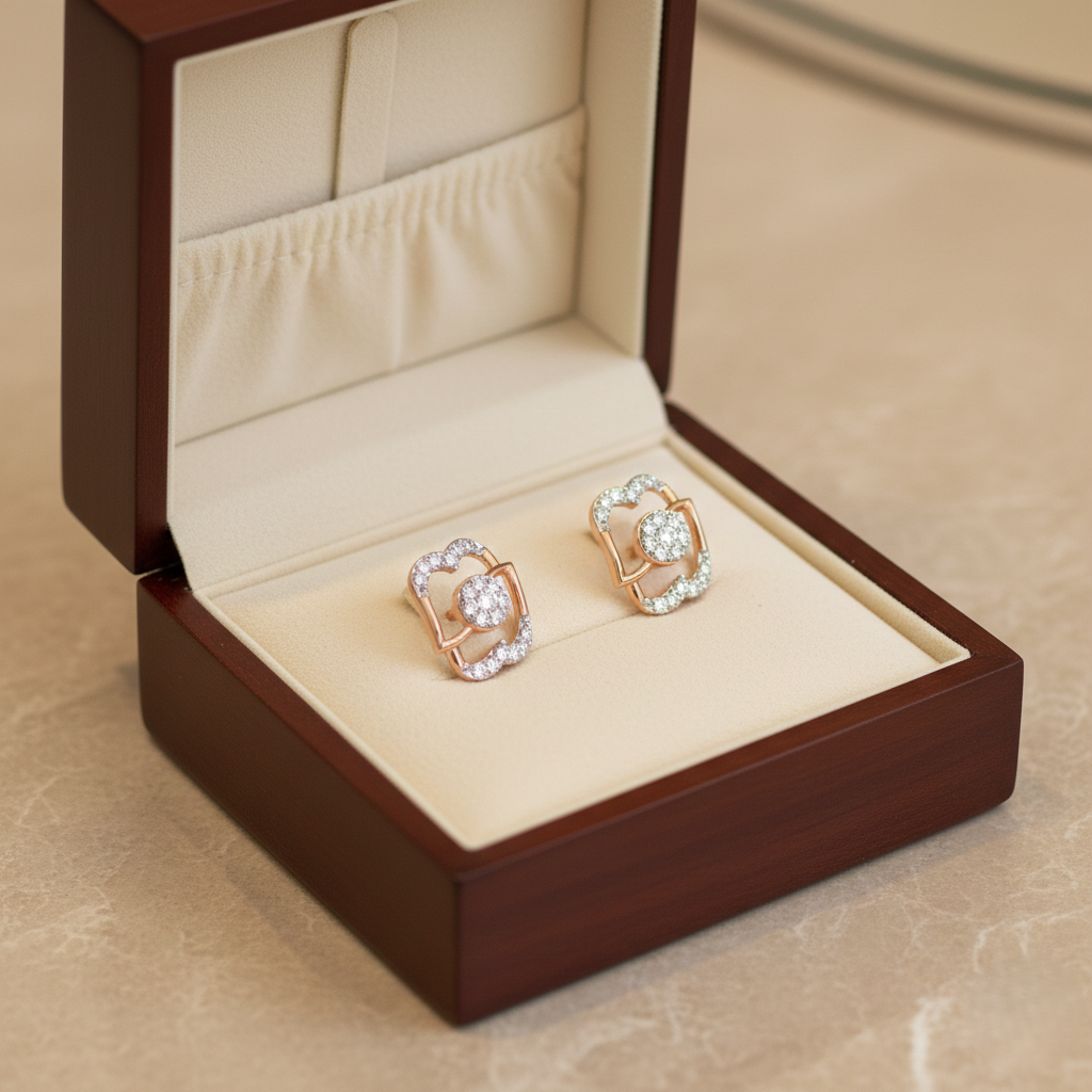 Minimalist Diamond Stud Earrings