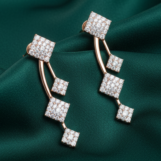 Crown Arc Diamond Danglers