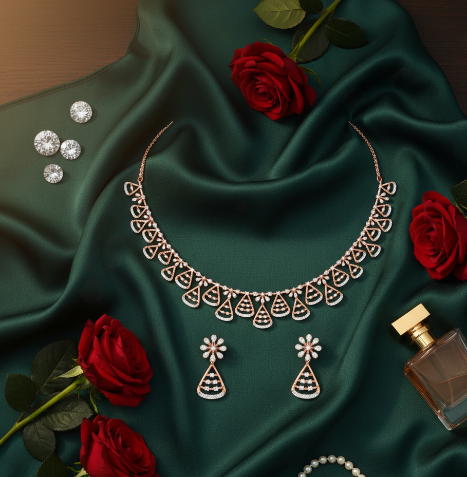 Dazzling Crystal Diamond Necklace for Events