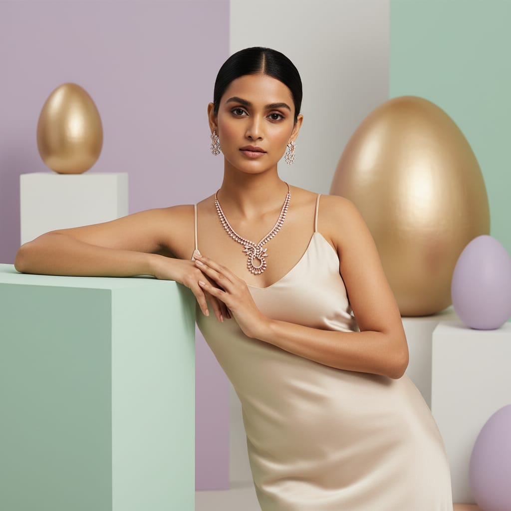 Imperial Diamond Elegance Necklace Set - 3