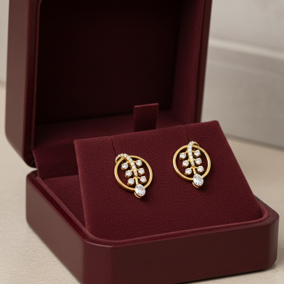 Chic Luxury Diamond Stud Earrings
