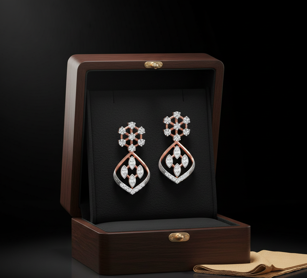 Stylish Diamond Stud Earrings