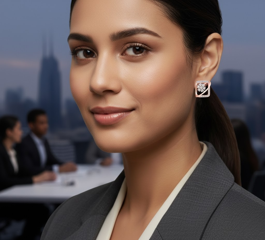 High-Spark Elegant Diamond Studs
