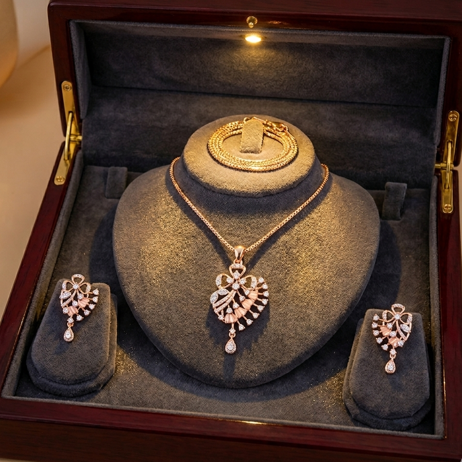 Timeless Spark Diamond Pendant Ensemble - 3