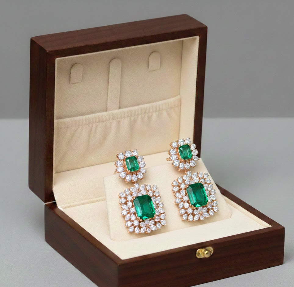 Diamond Elegance Drop Earrings
