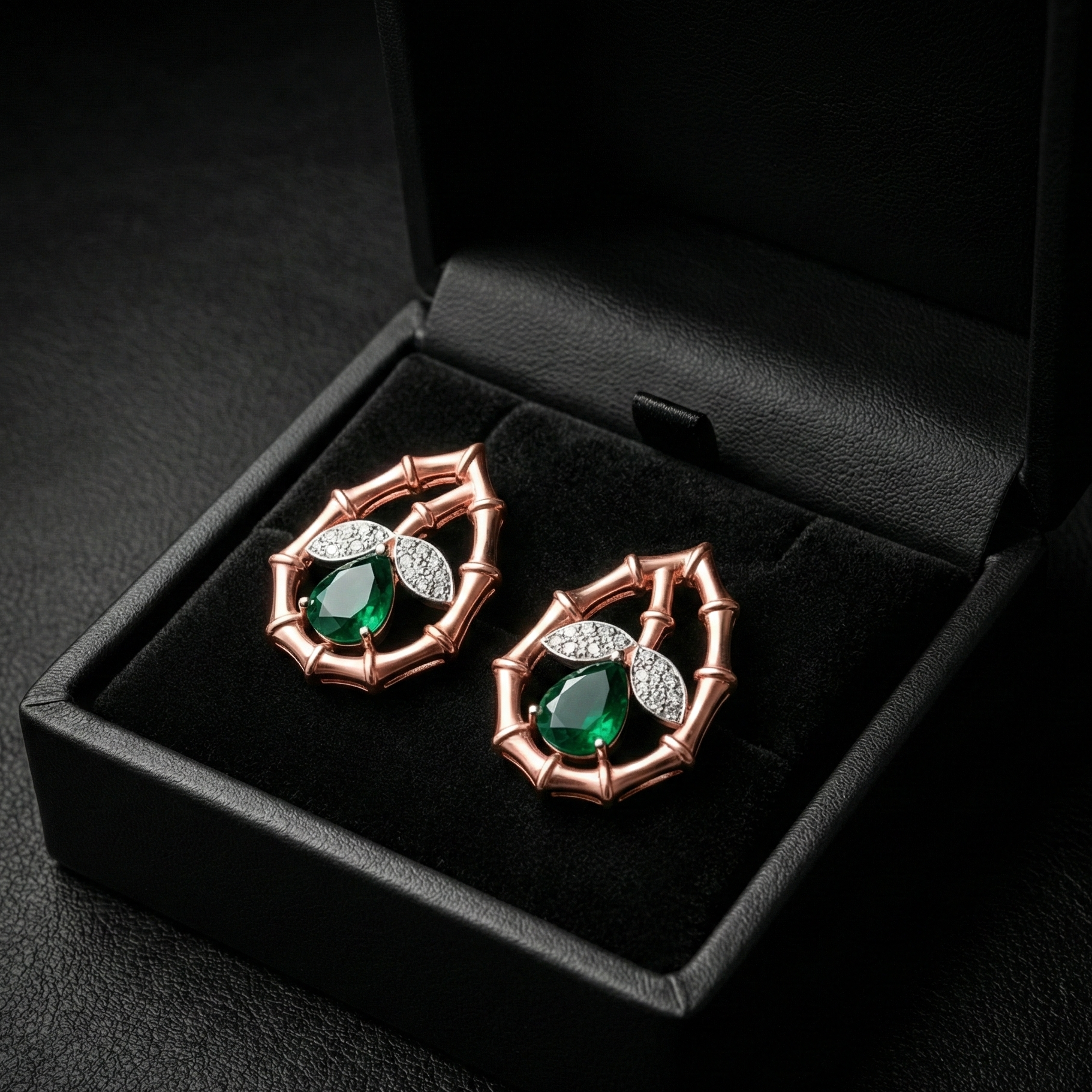 Refined Glow Diamond Pendant Earrings