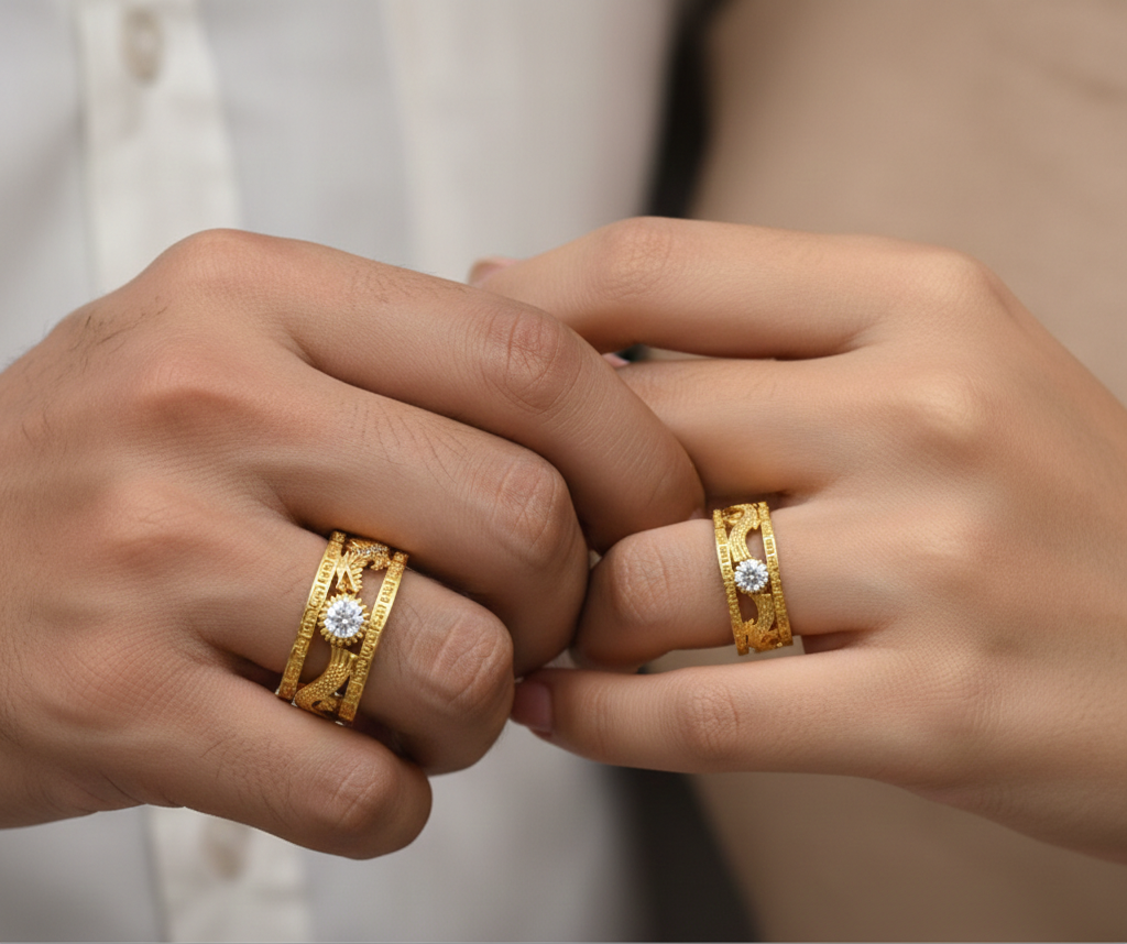 Romantic Diamond Couple Band