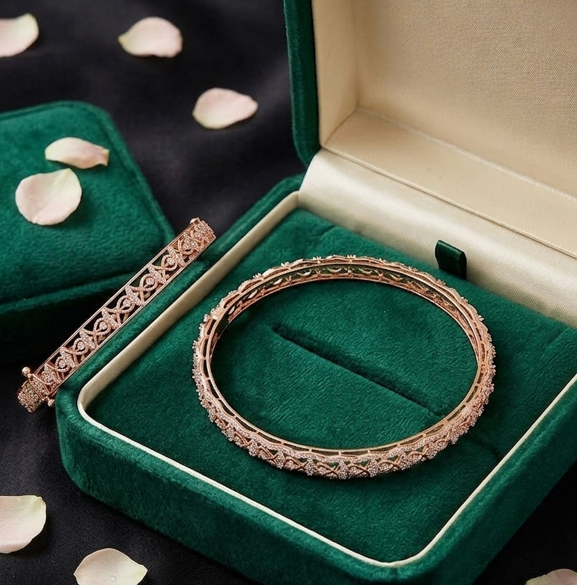 Floral Diamond Bangles