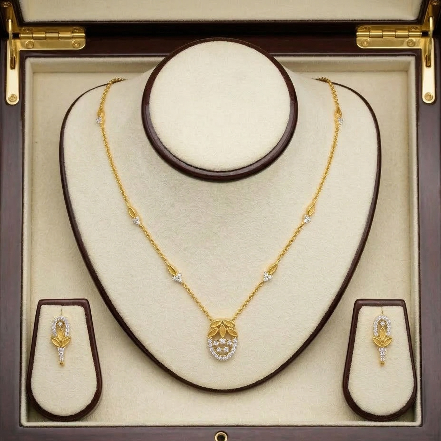 Royal Radiance Diamond Necklace Set - 3