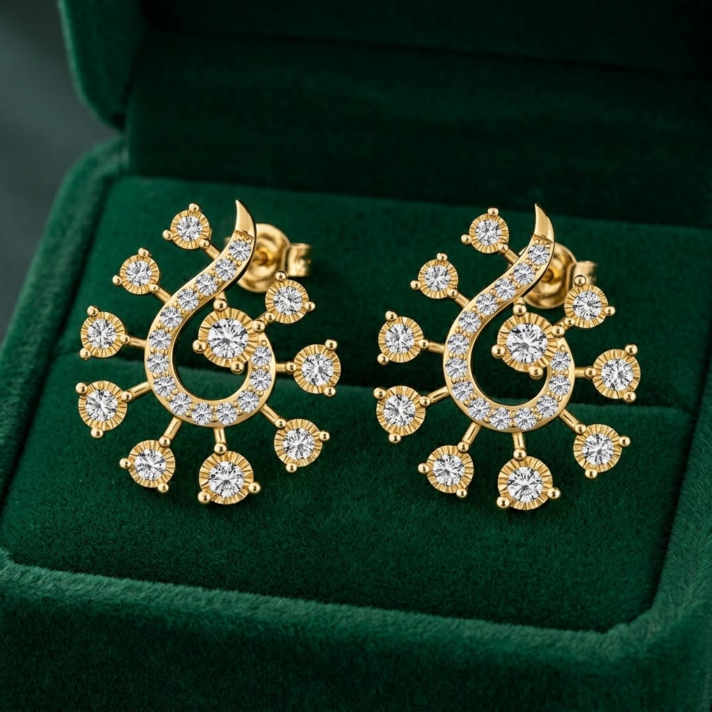 Evangeline Diamond Earrings - 4