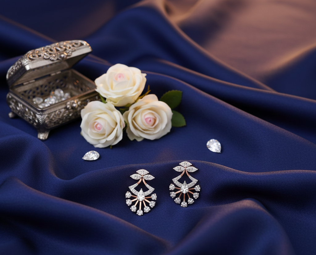 Elegant Diamond Stud Earrings with Brilliant Sparkle