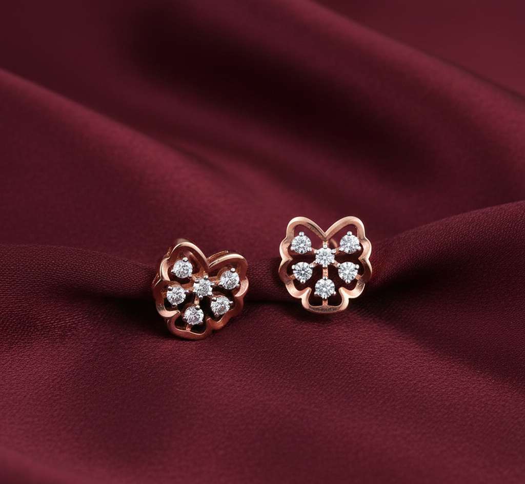 Designer Style Diamond Stud Earrings