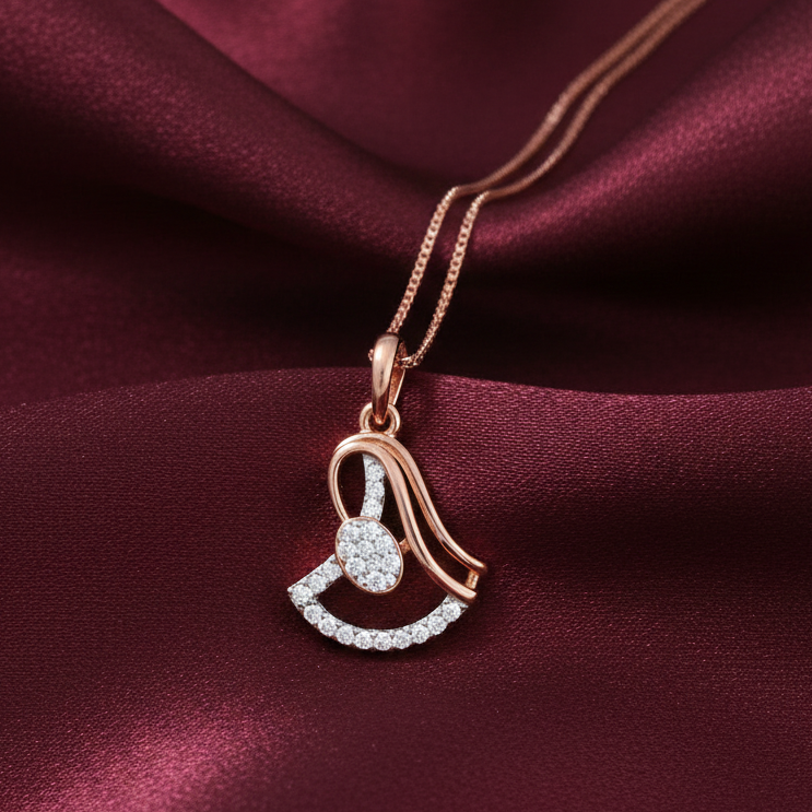 Sparkling Halo Diamond Pendant
