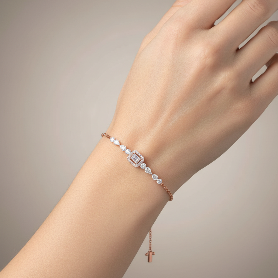 Frost Line Diamond Chain Bracelet