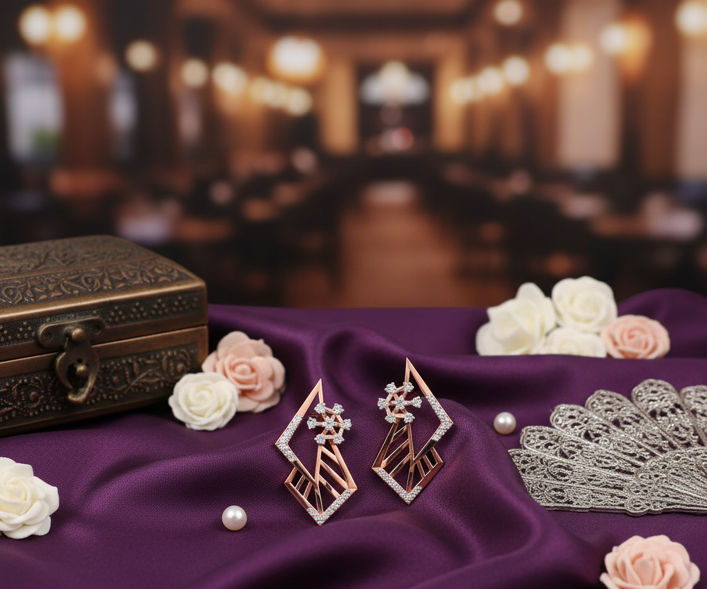 Signature Diamond Stud Earrings - 3