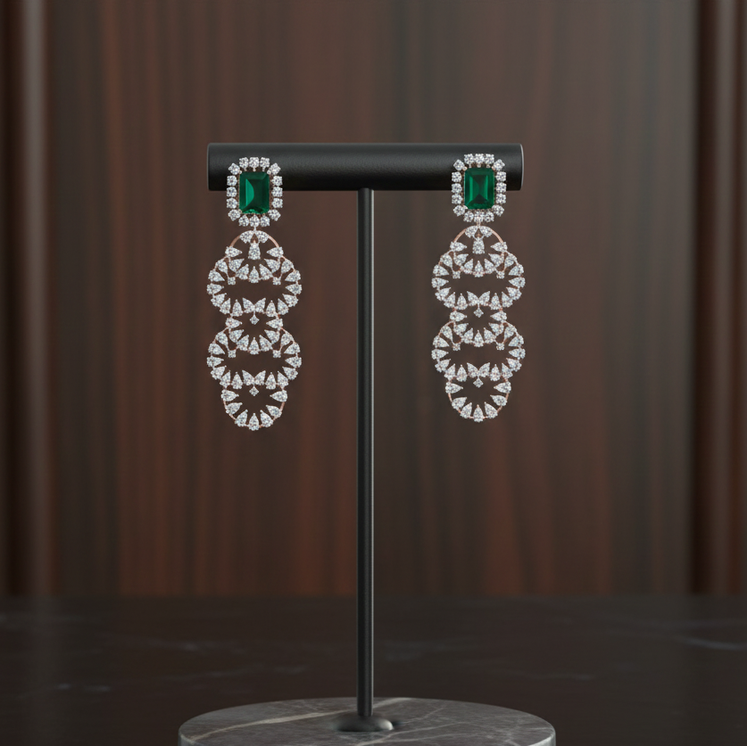 Sophisticated Diamond Drop Earrings
