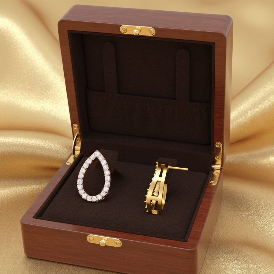 Radiant Elegance Diamond Stud Earrings