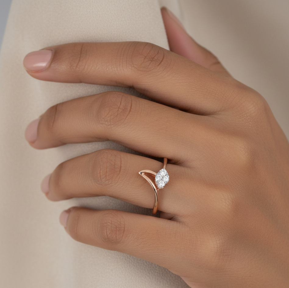 Regal Ivy Aura Diamond Ring - 3