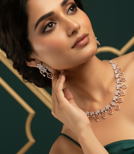 Dazzle Queen Diamond Necklace for Brides