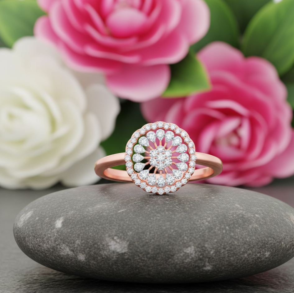 Celeste Medallion Diamond Ring