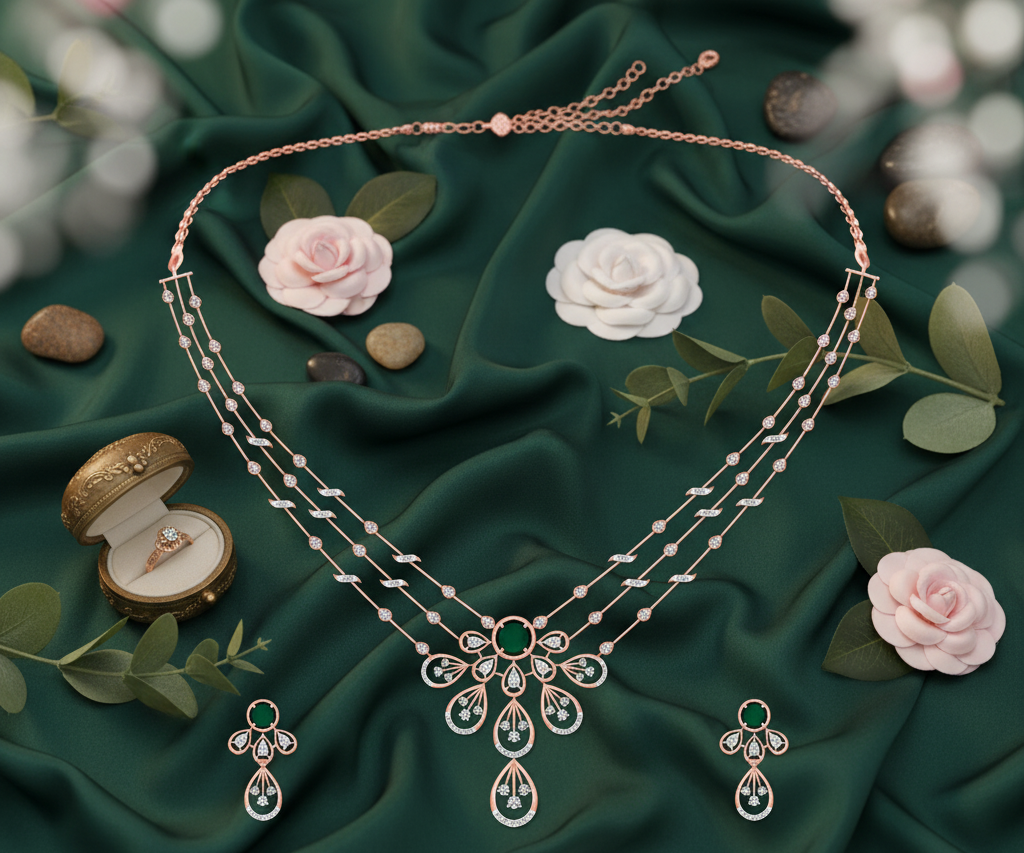 Bridal Aura Diamond Necklace for Modern Brides