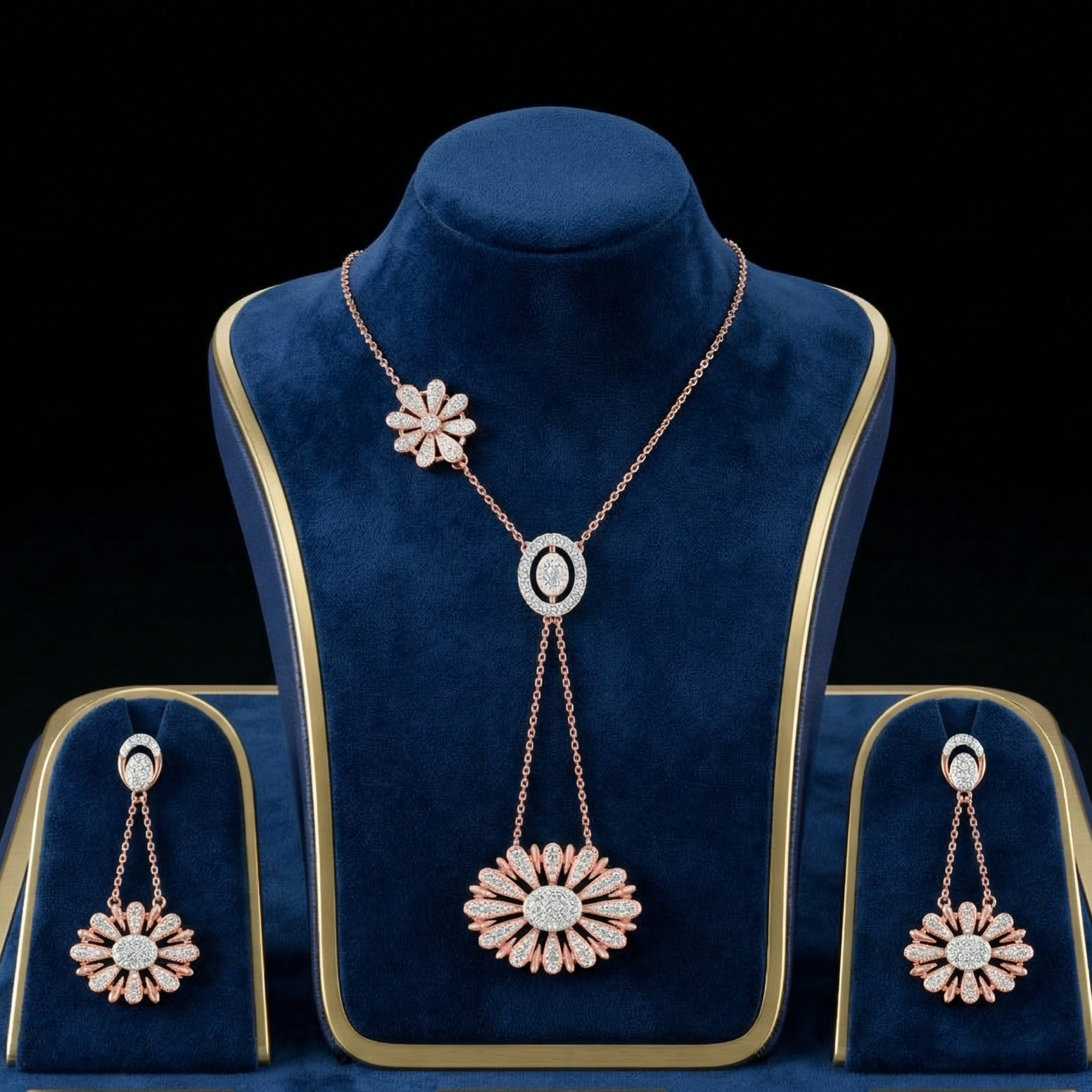 Divine Glow Diamond Pendant Set - 3