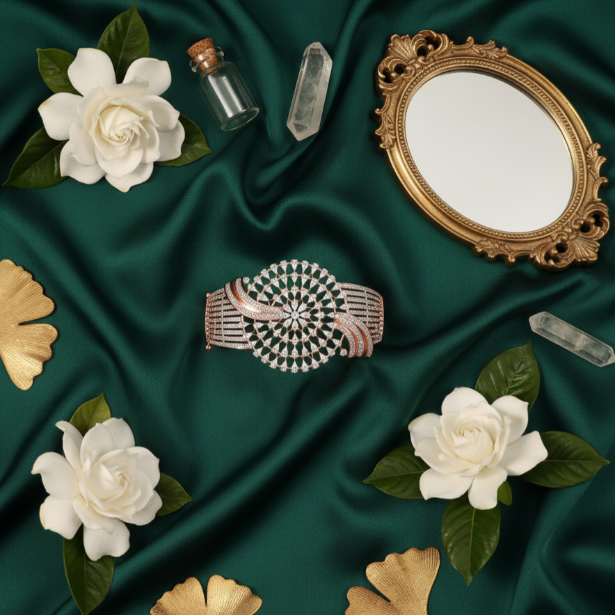 Wide Diamond Statement Bracelet - 3