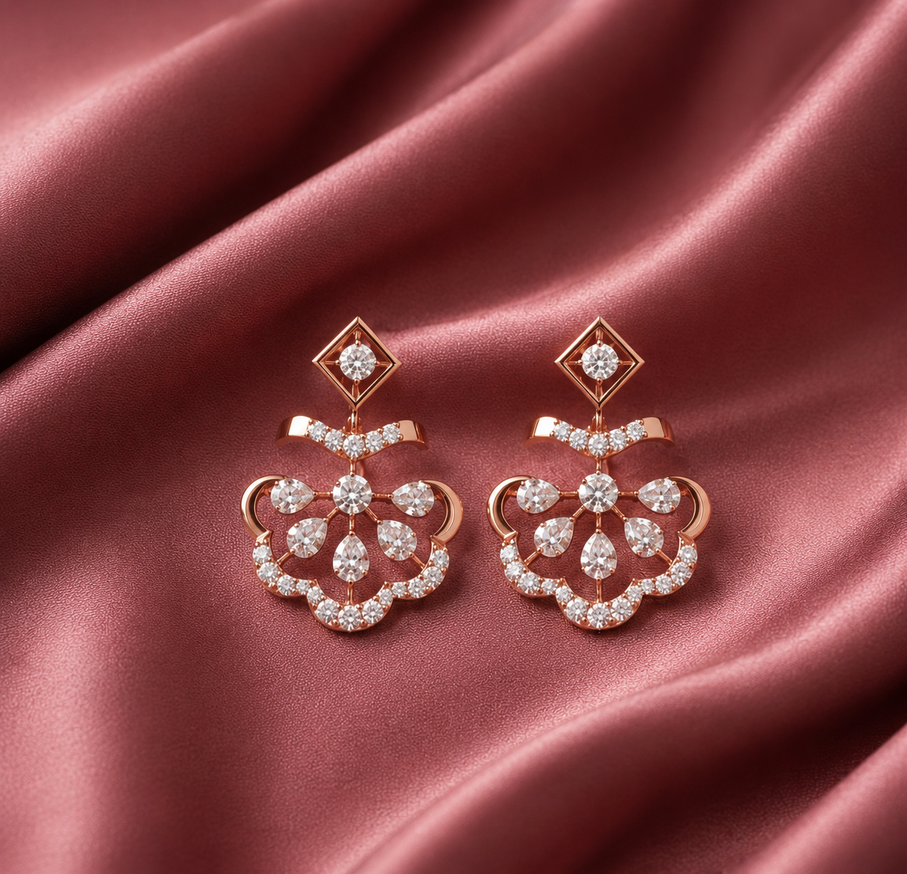 Classic Diamond Dangler Earrings