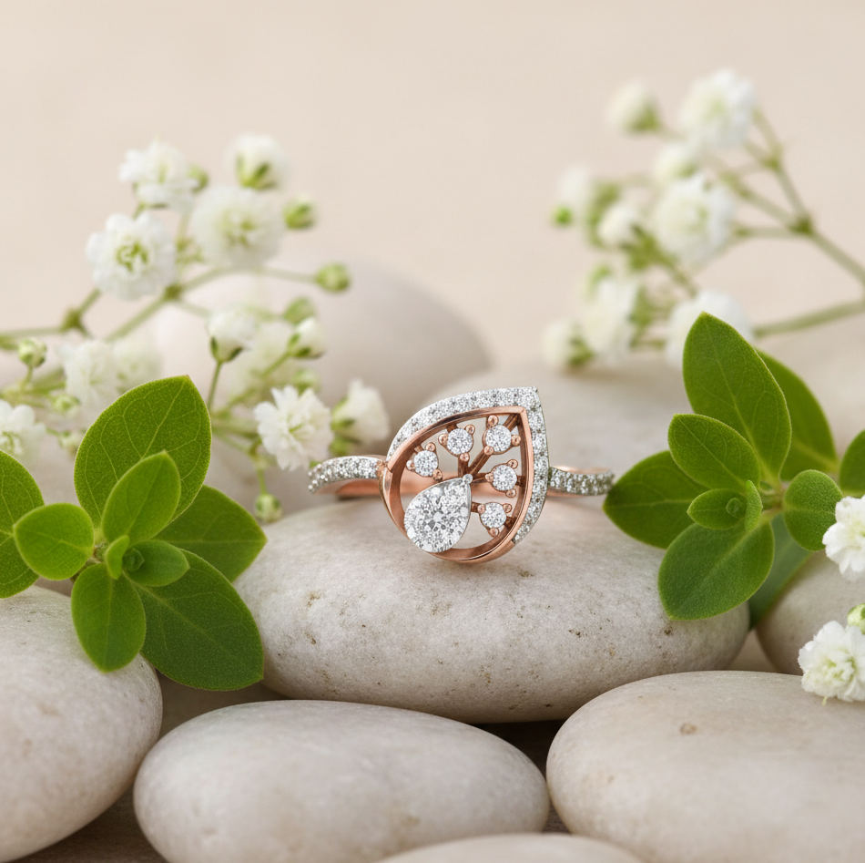 The Lumina Leaf Ring