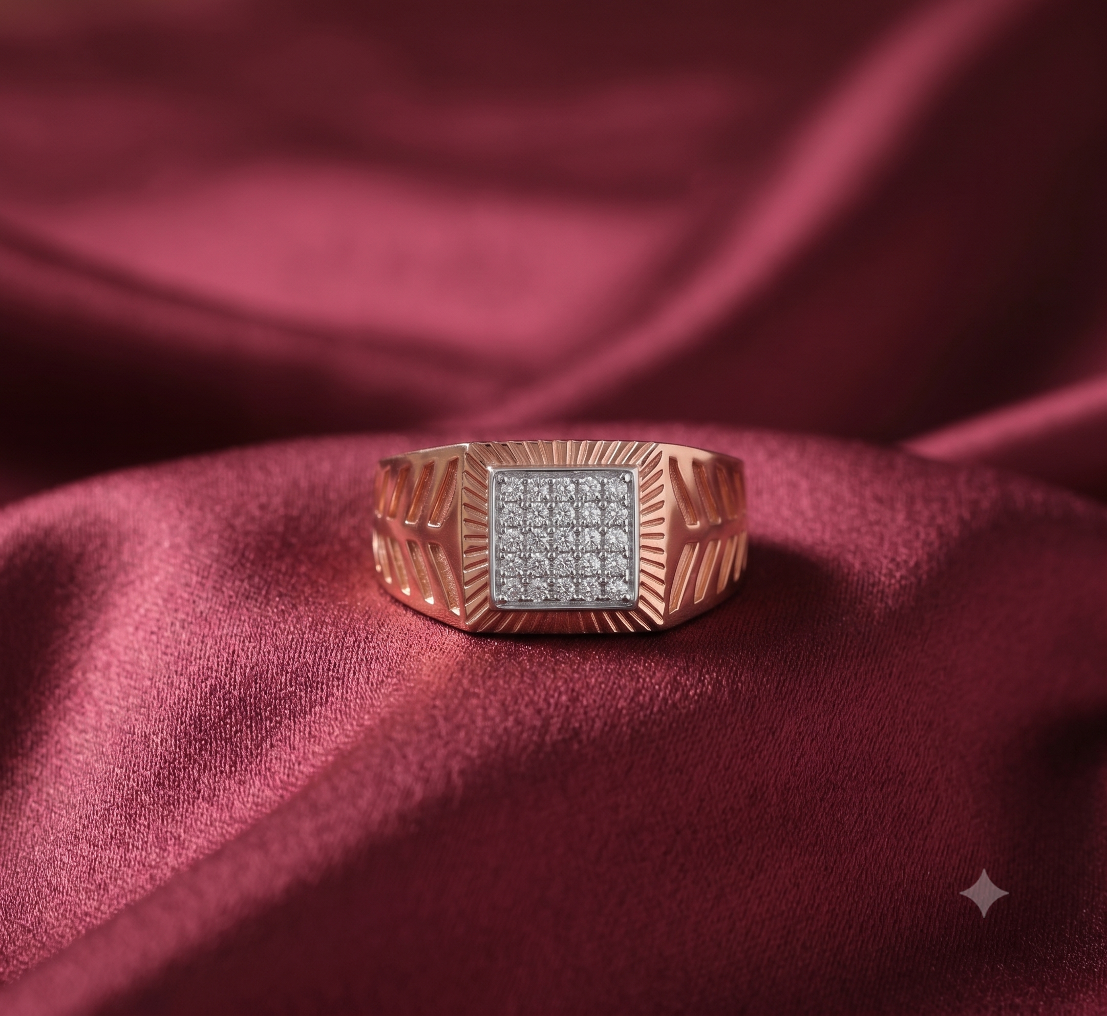 Sovereign Crest Diamond Gents Ring