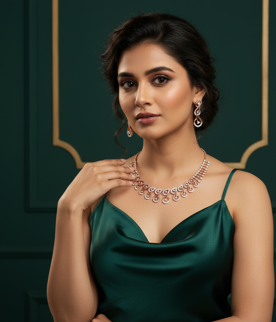 Bridal Elite Diamond Necklace for Celebrations