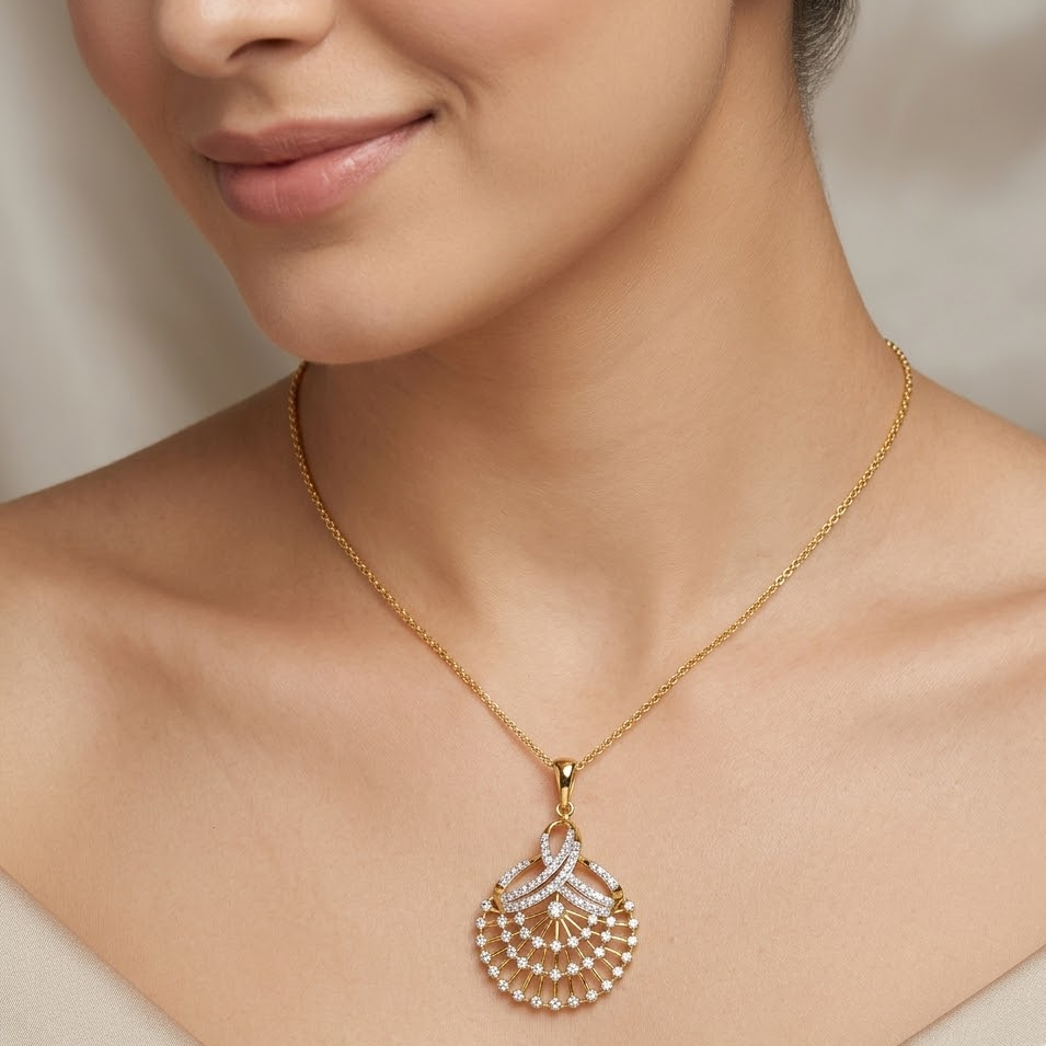 Diamond Royal Blossom Pendant