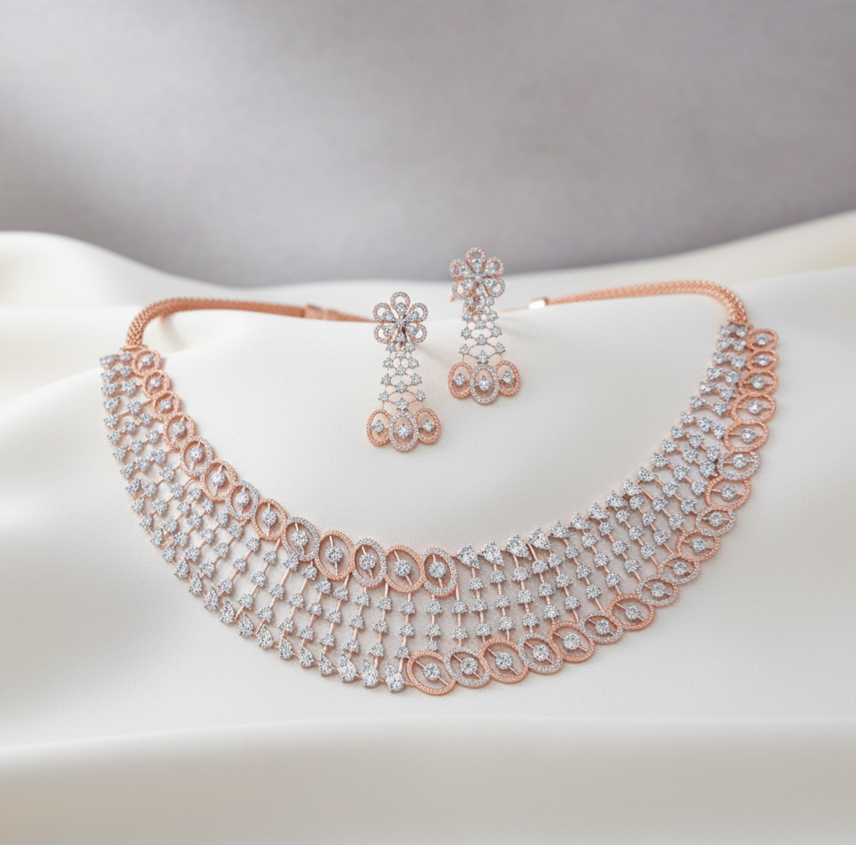 Glitter Beam Diamond Necklace for Special Occasions