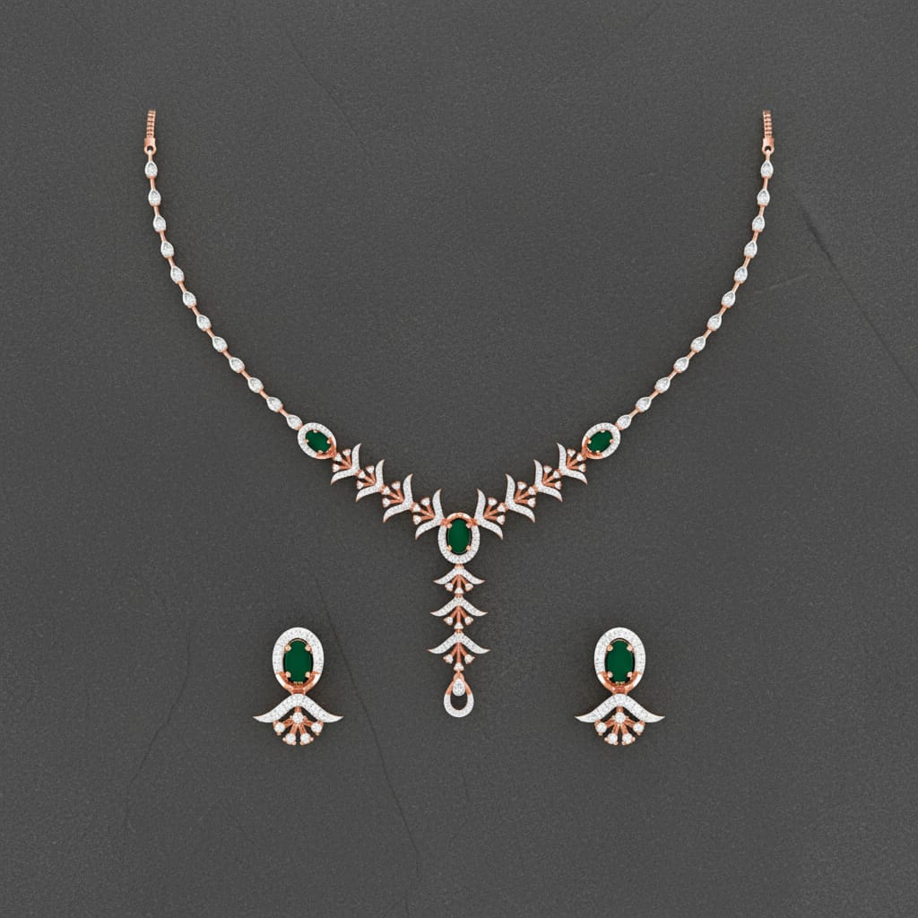 Divine Diamond Dazzle Necklace Set