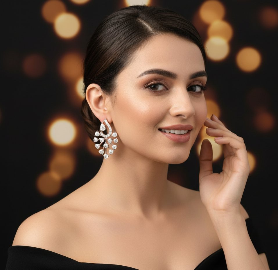 Eclipse Diamond Earrings - 5